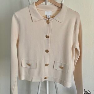 H&M knit cardigan with collar size S